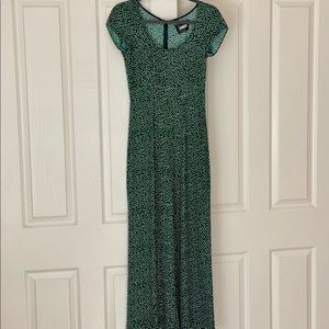 Reformation Green Floral Jumpsuit